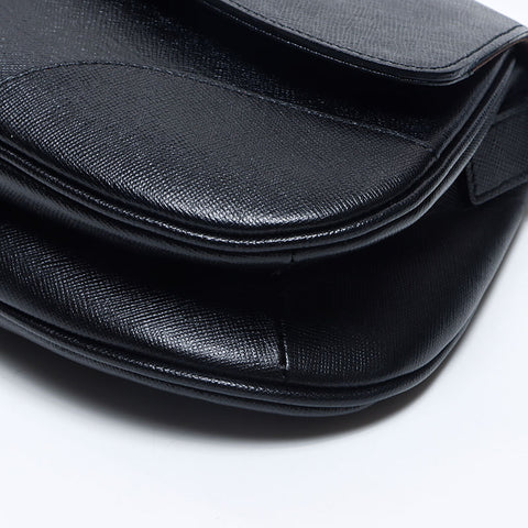 BURBERRY leather Shoulder Bag black WS14696