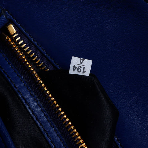 Miu Miu Matelasse 2way Leather Handbag blue WS14697