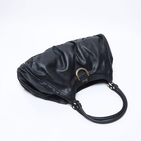 GUCCI Abby Leather Shoulder Bag black WS14698