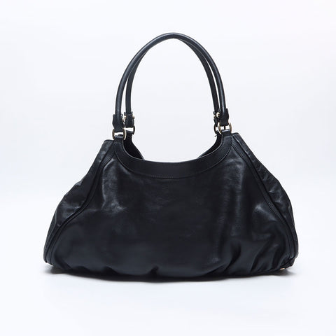 GUCCI Abby Leather Shoulder Bag black WS14698