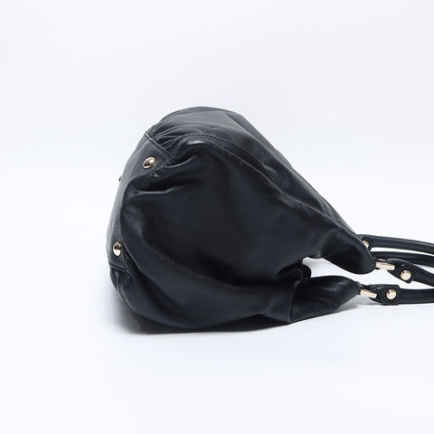GUCCI Abby Leather Shoulder Bag black WS14698