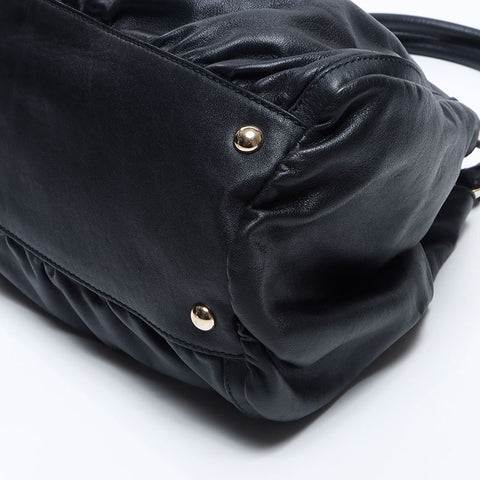 GUCCI Abby Leather Shoulder Bag black WS14698