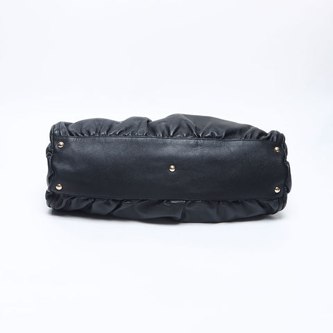 GUCCI Abby Leather Shoulder Bag black WS14698