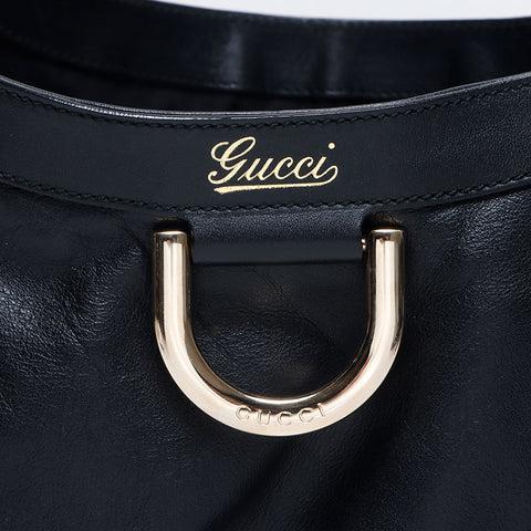 GUCCI Abby Leather Shoulder Bag black WS14698