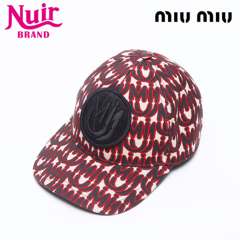 Miu Miu MM Paris eMIUTICONS cap Red WS14699