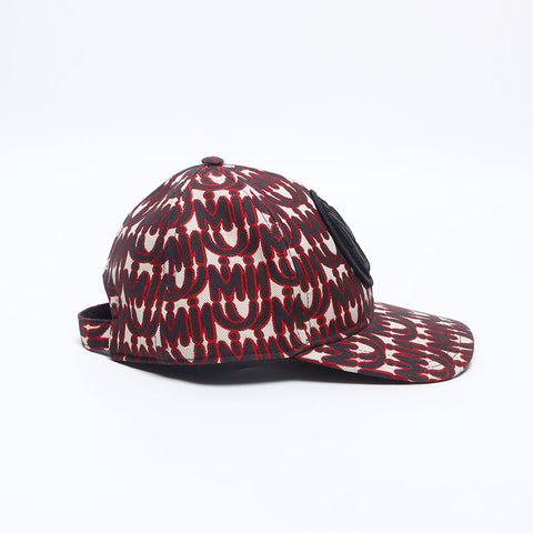 Miu Miu MM Paris eMIUTICONS cap Red WS14699