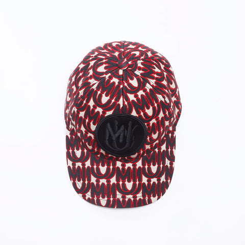 Miu Miu MM Paris eMIUTICONS cap Red WS14699