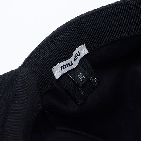 ミュウ ミュウ Miu Miu ロゴ キャップ ブラック WS14700
