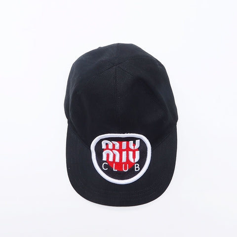 ミュウ ミュウ Miu Miu ロゴ キャップ ブラック WS14700