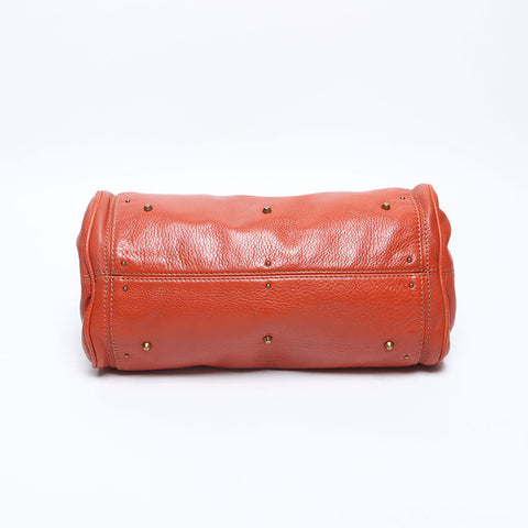 Chloe Paddington Boston Padlock Key Shoulder Bag Orange WS14701