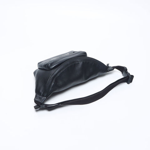 BALENCIAGA logo leather Waist bag black WS14703
