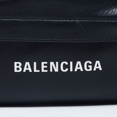 BALENCIAGA logo leather Waist bag black WS14703
