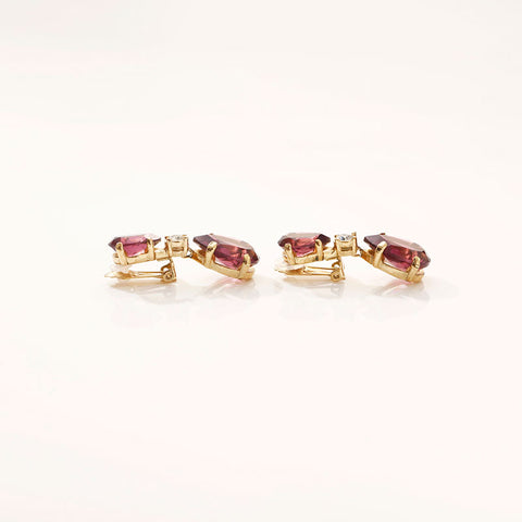 Christian Dior Rhinestone swing Earring gold WS14705