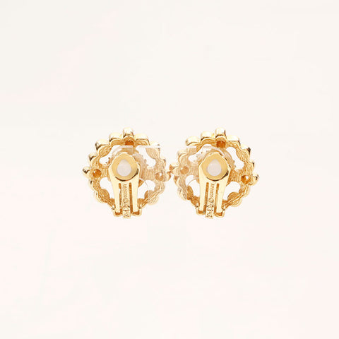 Christian Dior Rhinestone Earring gold WS14708
