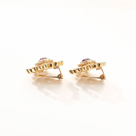 Christian Dior Rhinestone Earring gold WS14708