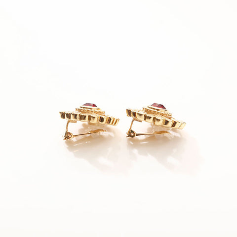 Christian Dior Rhinestone Earring gold WS14708