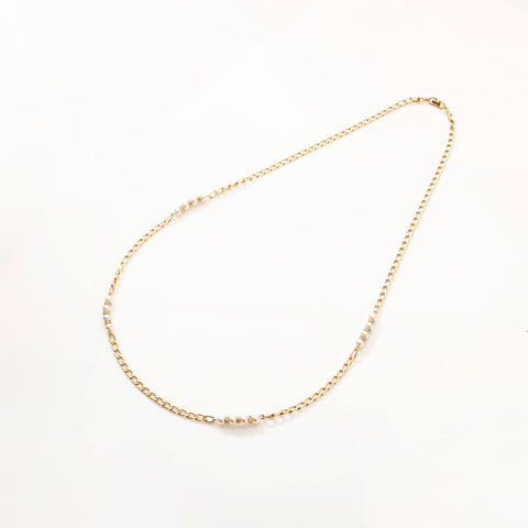 クリスチャンディオール Christian Dior パール ラインストーン ロング ネックレス ゴールド WS14710