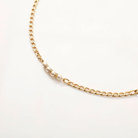 クリスチャンディオール Christian Dior パール ラインストーン ロング ネックレス ゴールド WS14710