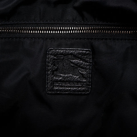 BURBERRY Check Nylon 2way Shoulder Bag black WS14715