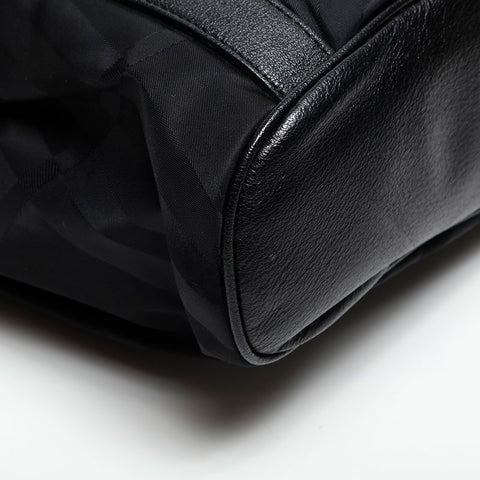 BURBERRY Check Nylon 2way Shoulder Bag black WS14715