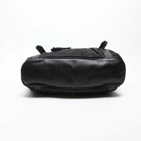 BURBERRY Check Nylon 2way Shoulder Bag black WS14715