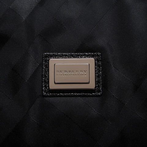 BURBERRY Check Nylon 2way Shoulder Bag black WS14715