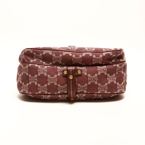 CELINE Canvas Macadam Shoulder Bag Brown WS14717