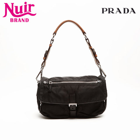 Prada Nylon Umhängetasche Schwarz WS14721