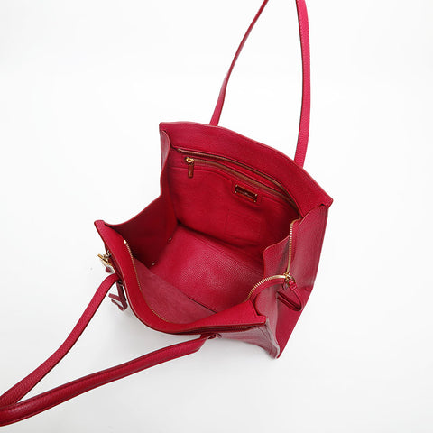 Salvatore Ferragamo Leather Tote Amy Shoulder Bag pink WS14723