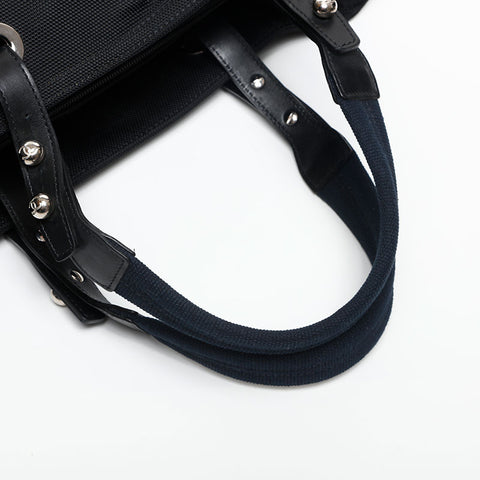 CHANEL 13th Paris Beer Ritz Canvas Handbag Navy WS14727
