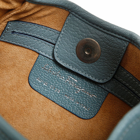 サルヴァトーレフェラガモ Salvatore Ferragamo レザー ワンショルダー スエード ショルダーバッグ ブルー WS14728