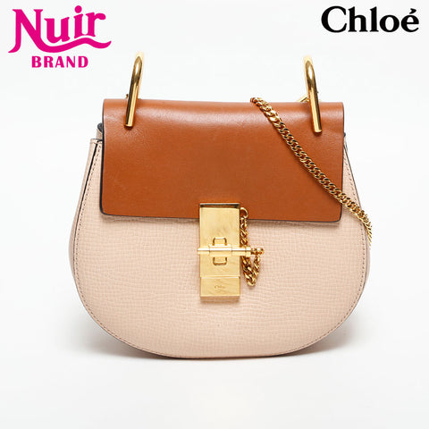 クロエ Chloe ミニ レザー ドリュー チェーン ショルダーバッグ ベージュ WS14729