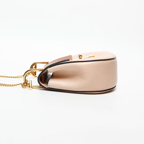 Chloe Mini Leather Drew Chain Shoulder Bag beige WS14729