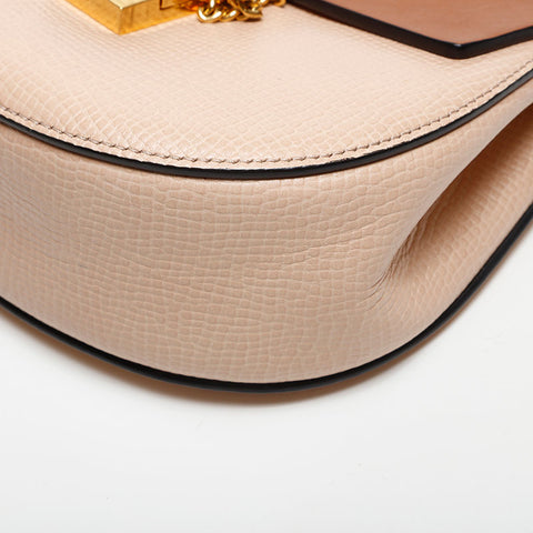 Chloe Mini Leather Drew Chain Shoulder Bag beige WS14729
