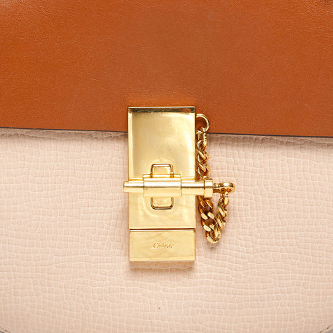 Chloe Mini Leather Drew Chain Shoulder Bag beige WS14729