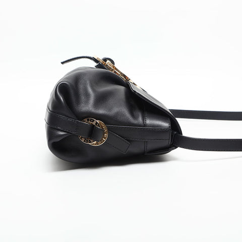 ブルガリ BVLGARI チャンドラ レザー ショルダーバッグ ブラック WS14732