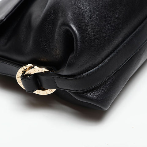 ブルガリ BVLGARI チャンドラ レザー ショルダーバッグ ブラック WS14732