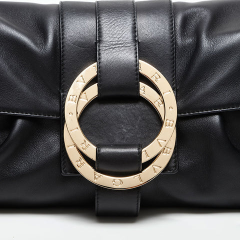 ブルガリ BVLGARI チャンドラ レザー ショルダーバッグ ブラック WS14732