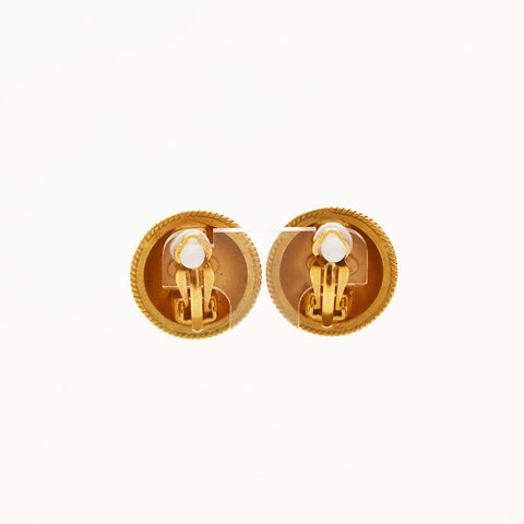 CHANEL 1994 Round COCO Mark Earring gold WS14740