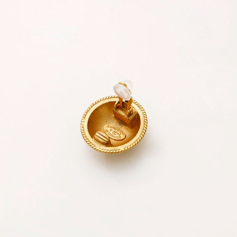 CHANEL 1994 Round COCO Mark Earring gold WS14740