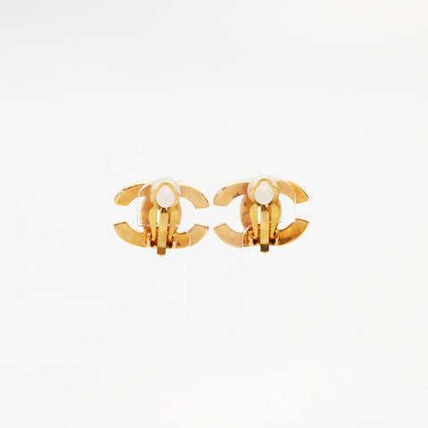 CHANEL 2002 COCO Mark Earring gold WS14744