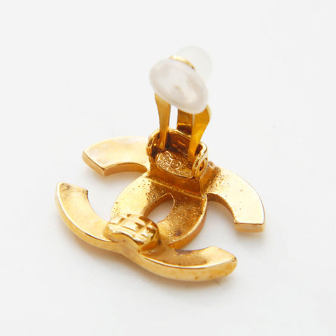 CHANEL 2002 COCO Mark Earring gold WS14744