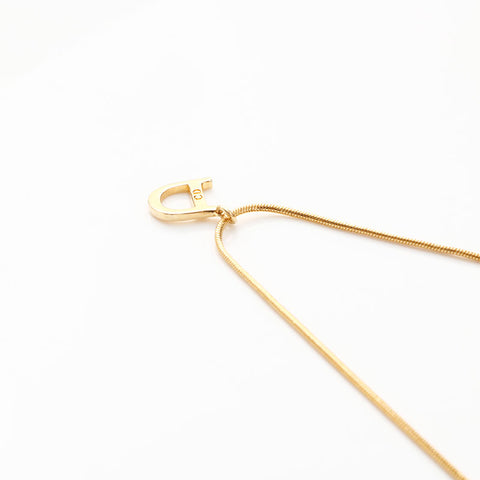Christian Dior logo Necklace gold WS14747
