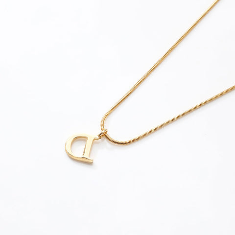 Christian Dior logo Necklace gold WS14747