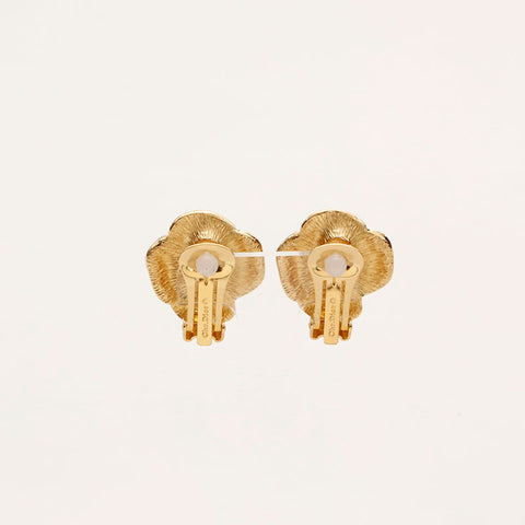 Christian Dior Flower motif Earring gold WS14748