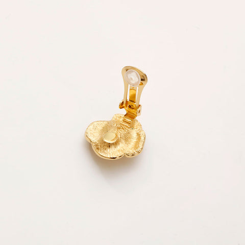 Christian Dior Flower motif Earring gold WS14748