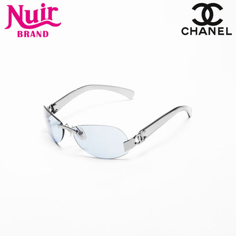 Chanel Chanel Rimless Sunglasses Blue WS14749