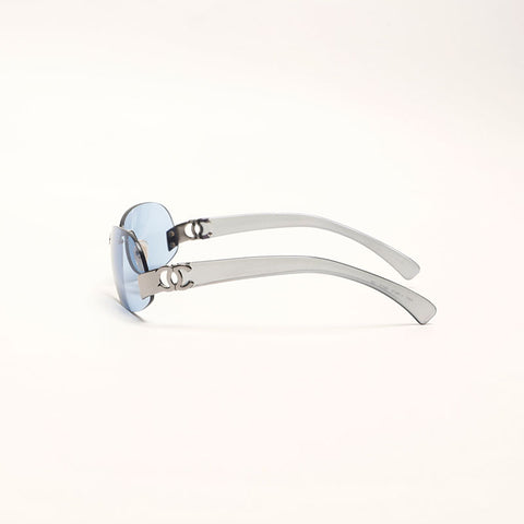 Chanel Chanel Rimless Sunglasses Blue WS14749