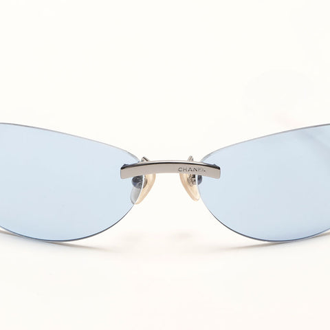 Chanel Chanel Rimless Sunglasses Blue WS14749