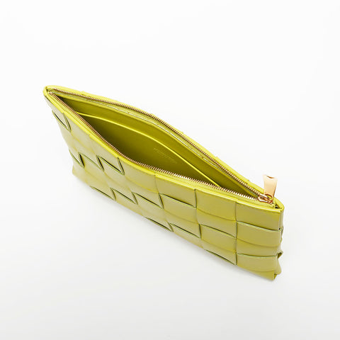 BOTTEGAVENETA MAXI INTRECCIATO NAPPA Clutch bag green WS14750